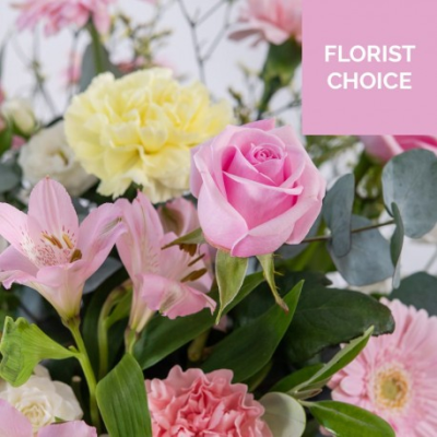 Florist Choice Pastel - We love this!  Everyone loves this!  Gift wrapped flowers in pastel shades, soft colours